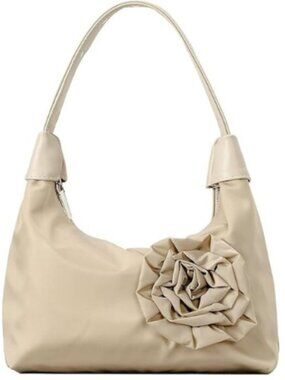 Nylon Shoulder Bag Women Small Purses Hobo Handbag Mini Clutch Purse Apricot